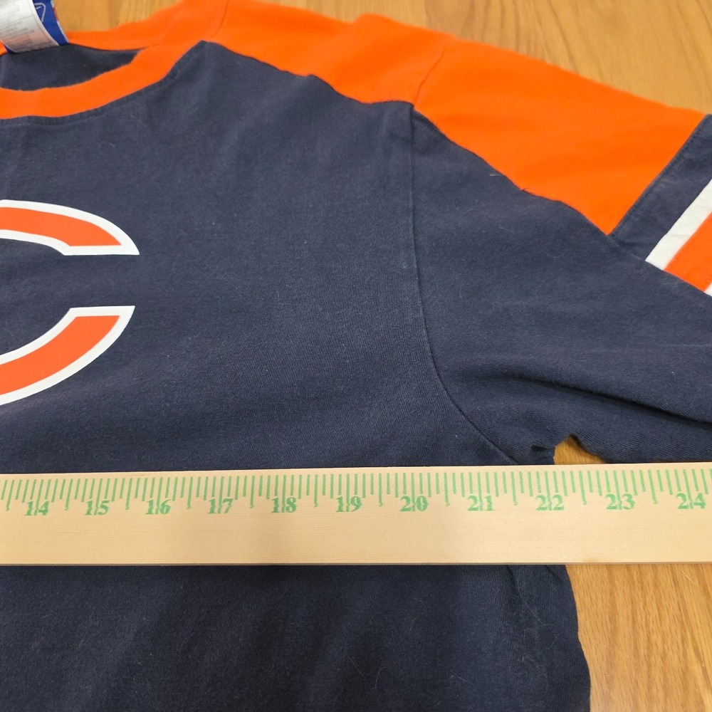 Reebok Chicago Bears Shirt Mens Large Navy Orange Raglan NFL Football Tee - Picture 4 of 6